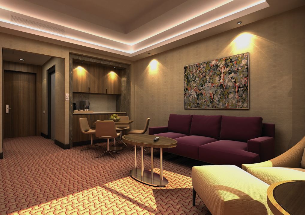 otel odası mobilya ve otel genel mekanları lobi snack bar restaurant